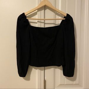Cropped Square Neck Top